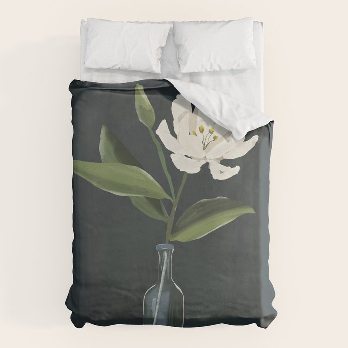 A flower in a vase Duvet Cover