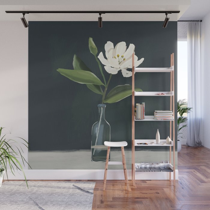 A flower in a vase Wall Mural