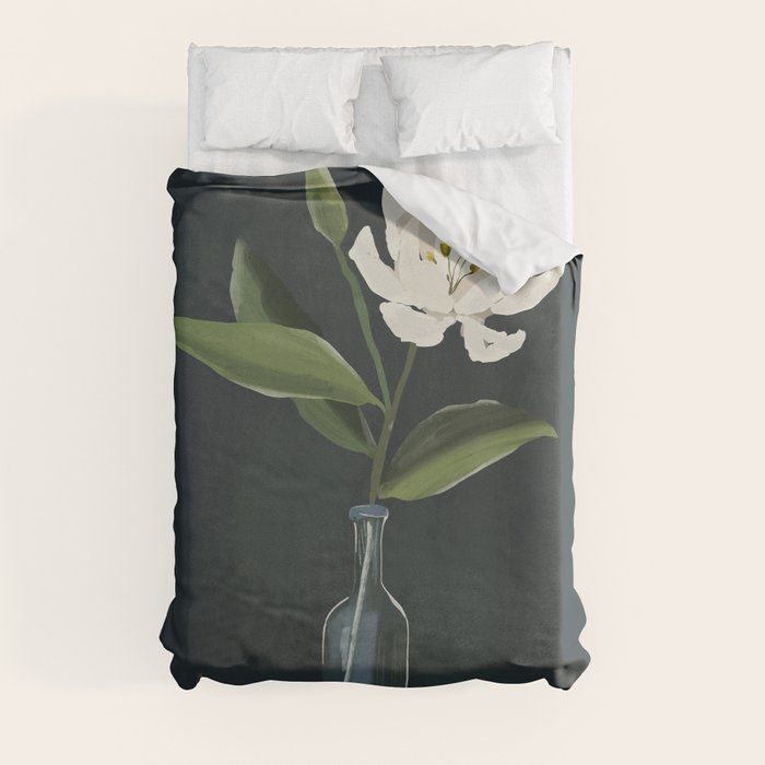 A flower in a vase Duvet Cover
