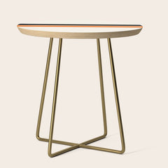 2 Stripes Black Orange Side Table