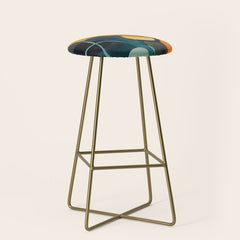 A Floral Palette of Colorful Petals Stool