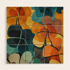 A Floral Palette of Colorful Petals Wood Wall Art