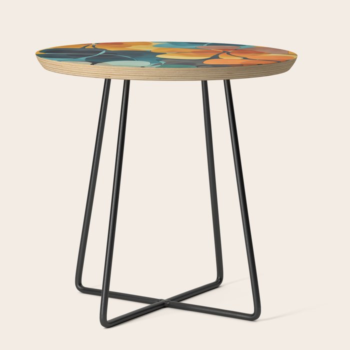A Floral Palette of Colorful Petals Side Table