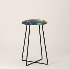A Floral Palette of Colorful Petals Stool