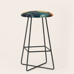 A Floral Palette of Colorful Petals Stool