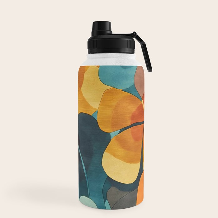 A Floral Palette of Colorful Petals Water Bottle
