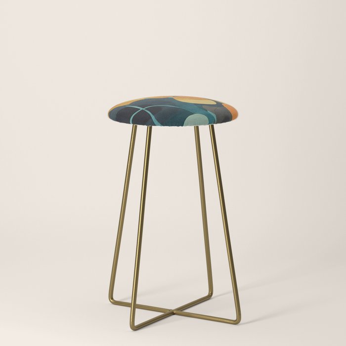A Floral Palette of Colorful Petals Stool