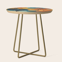 A Floral Palette of Colorful Petals Side Table