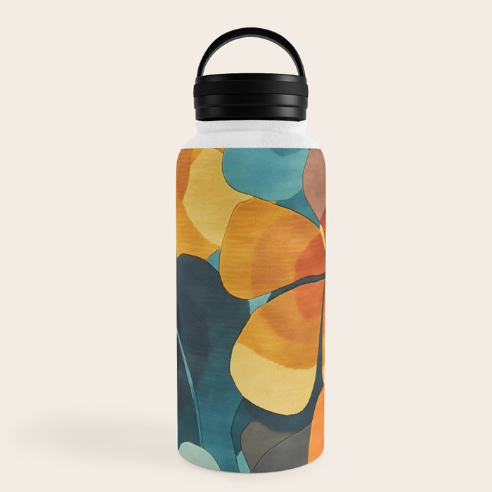 A Floral Palette of Colorful Petals Water Bottle