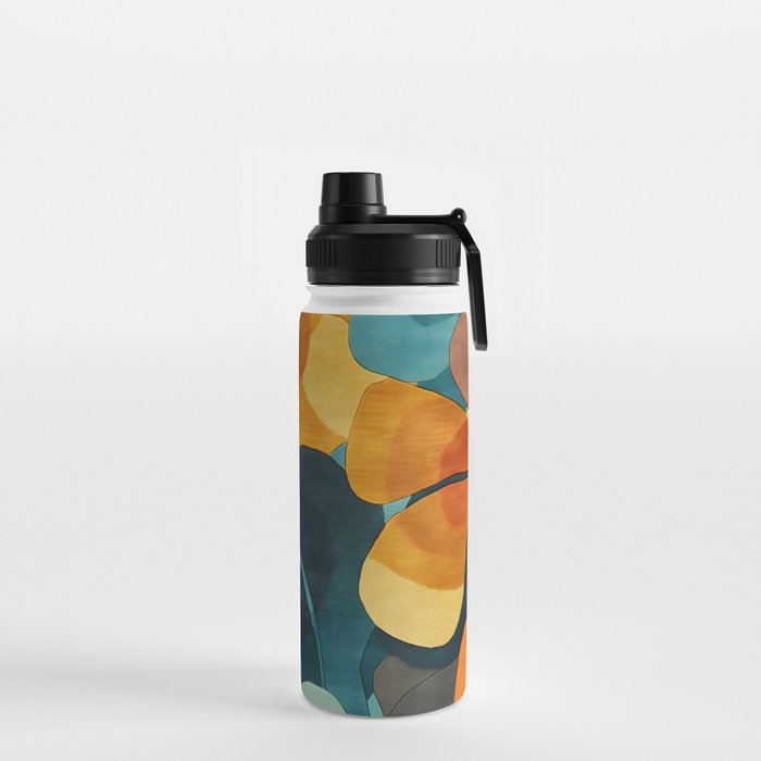 A Floral Palette of Colorful Petals Water Bottle