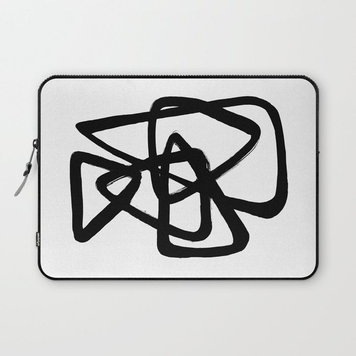 A Family Of Five White Background Laptop Sleeve