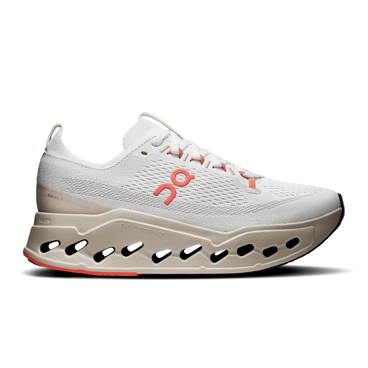 On Running Women's Cloudsurfer Max Shoes - Ivory / Salmon