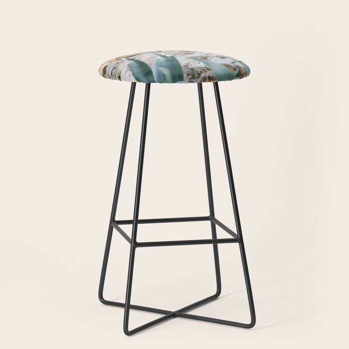 A few steps from the ocean | Fine art Croatia travel photography print | Coastal sea wall art Stool