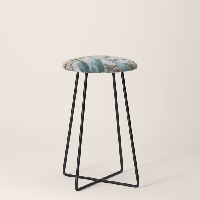 A few steps from the ocean | Fine art Croatia travel photography print | Coastal sea wall art Stool