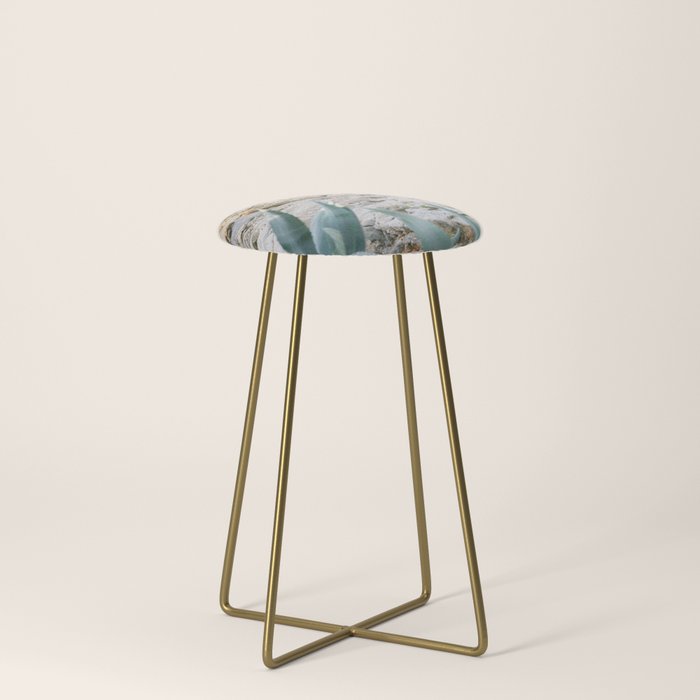A few steps from the ocean | Fine art Croatia travel photography print | Coastal sea wall art Stool