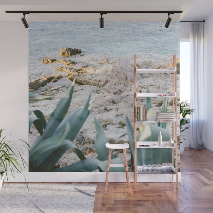 A few steps from the ocean | Fine art Croatia travel photography print | Coastal sea wall art Wall Mural