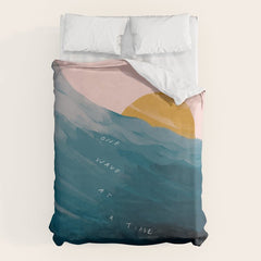 "One Wave At A Time" Duvet Cover