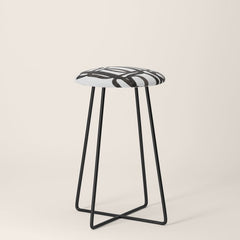 Writing On The Wall' Mid Century Modern Fun Abstract Shapes  Stool