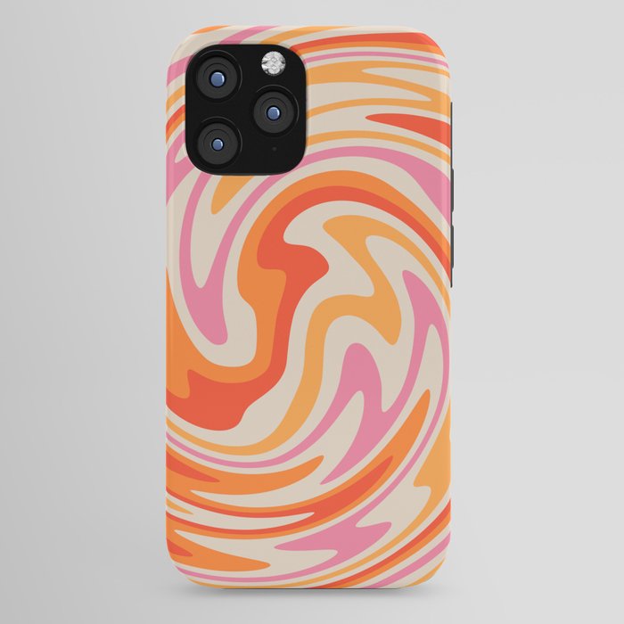 70s Retro Swirl Color Abstract iPhone Case