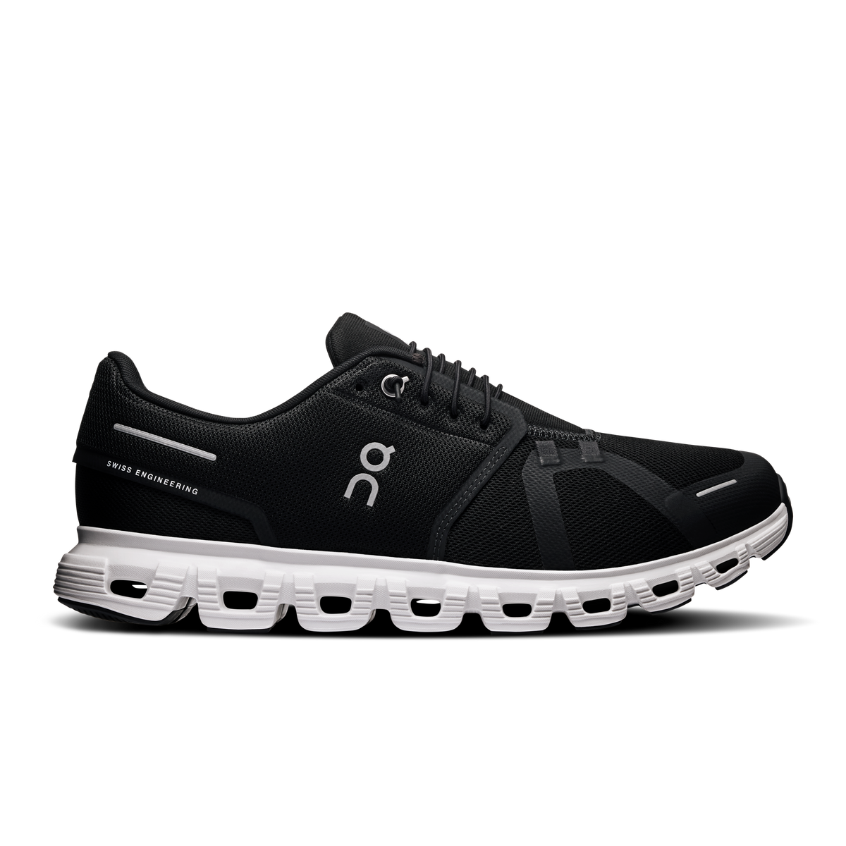 On Running Men's Cloud 6 Wide Shoes - Black / White
