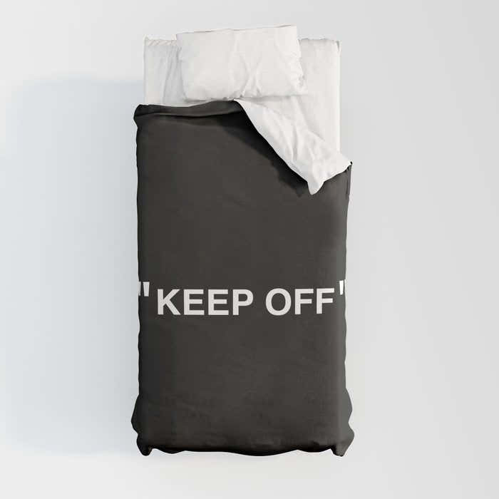 "KEEP OFF" Dark Edition Duvet Cover