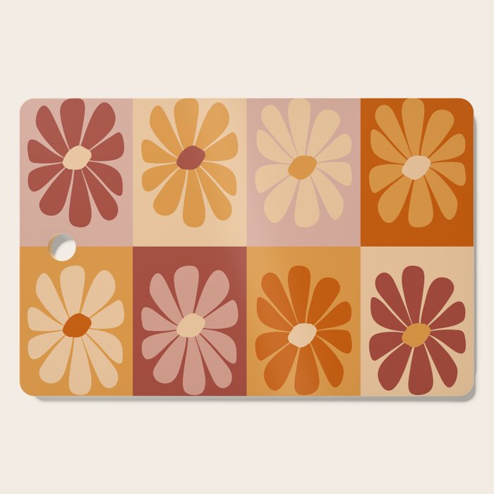 70's Daisy Bloom  Cutting Board