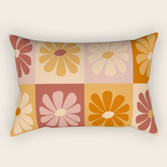 70's Daisy Bloom  Rectangular Pillow