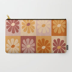 70's Daisy Bloom  Carry All Pouch