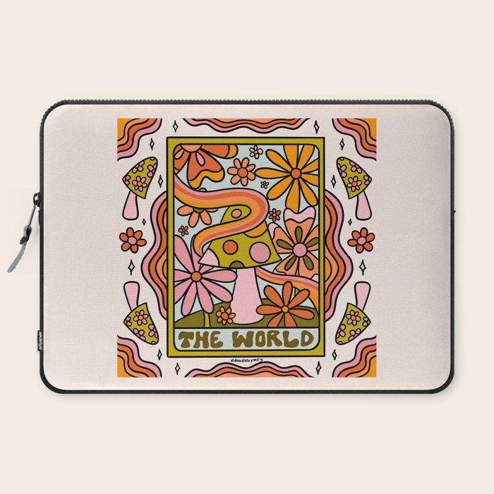 21. World Tarot Mushroom Laptop Sleeve