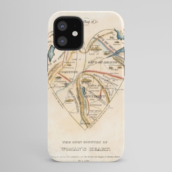 "A Map of the Open Country of a Woman's Heart" by D. W. Kellogg (c. 1833-1842) iPhone Case