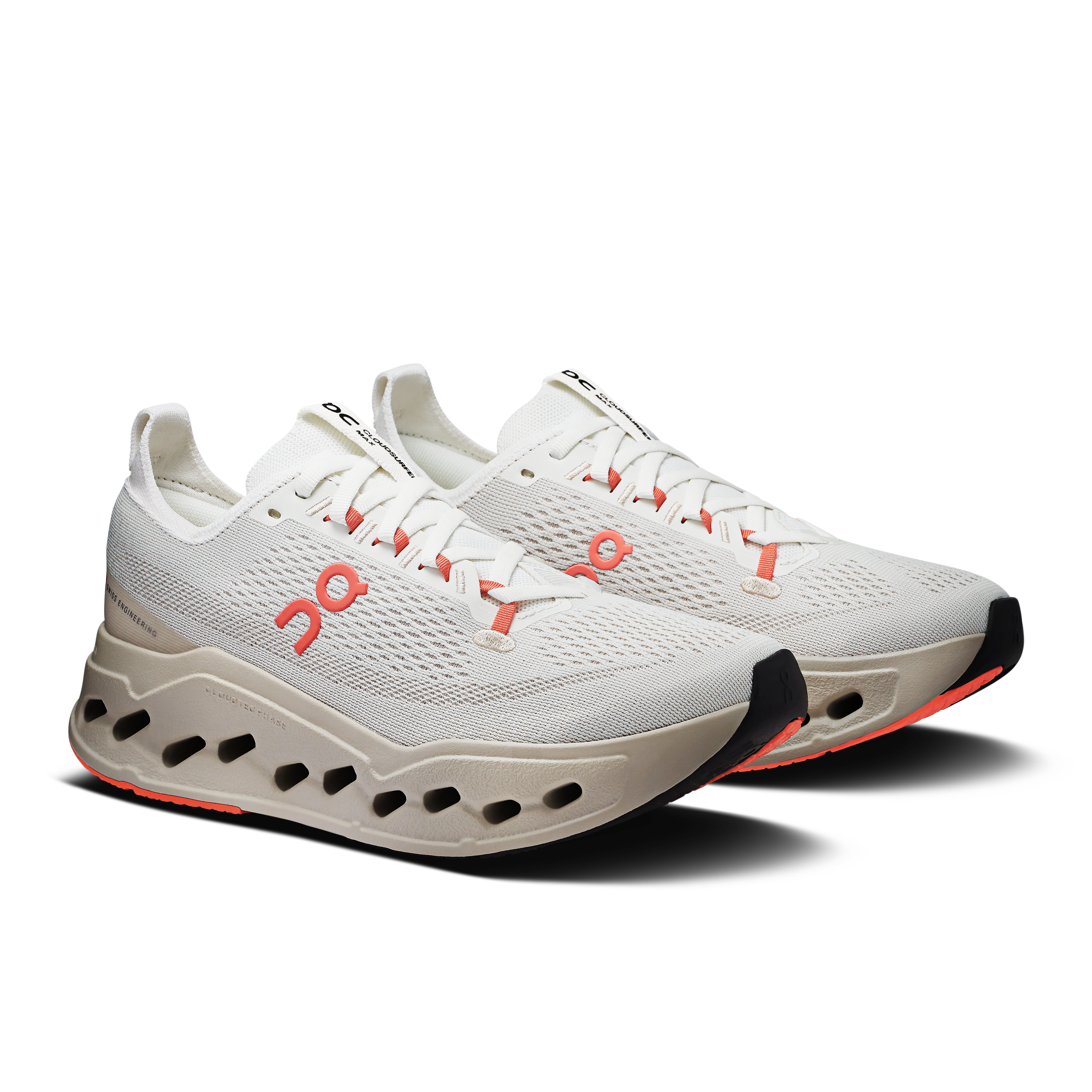 On Running Women's Cloudsurfer Max Shoes - Ivory / Salmon