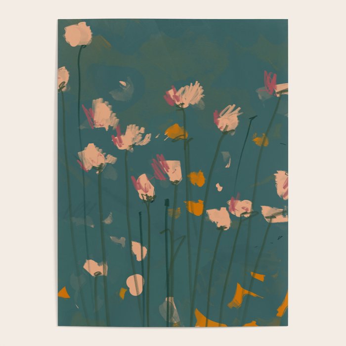 A Field Of Flowers Bloom Poster