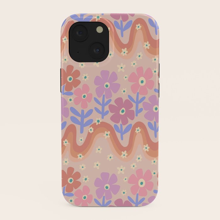 70s Retro Floral vibe iPhone Case