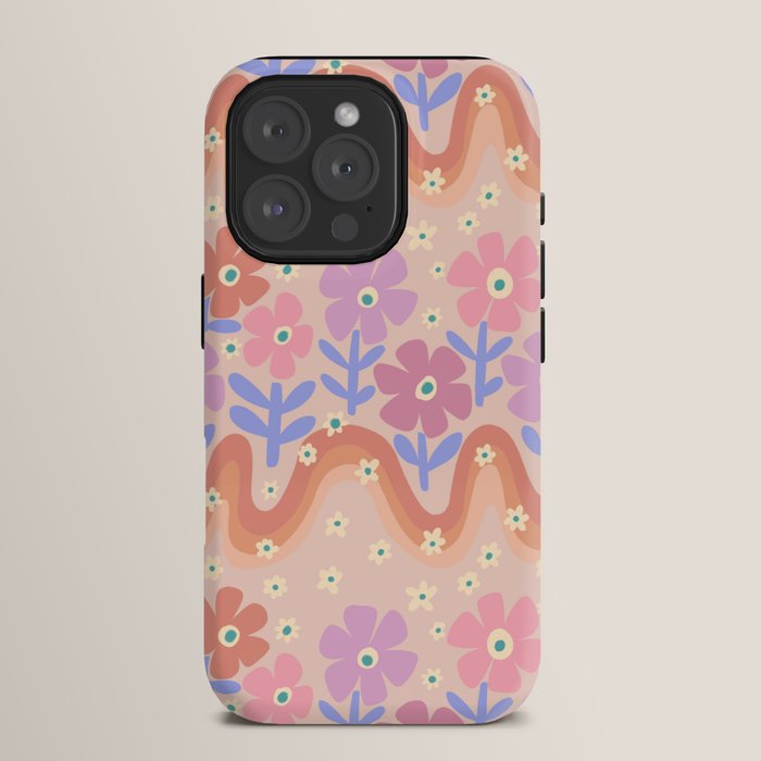70s Retro Floral vibe iPhone Case
