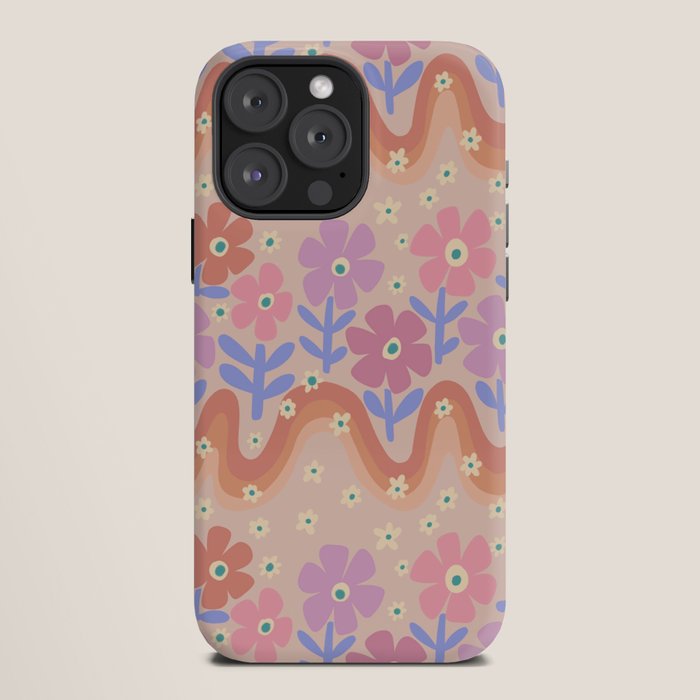 70s Retro Floral vibe iPhone Case
