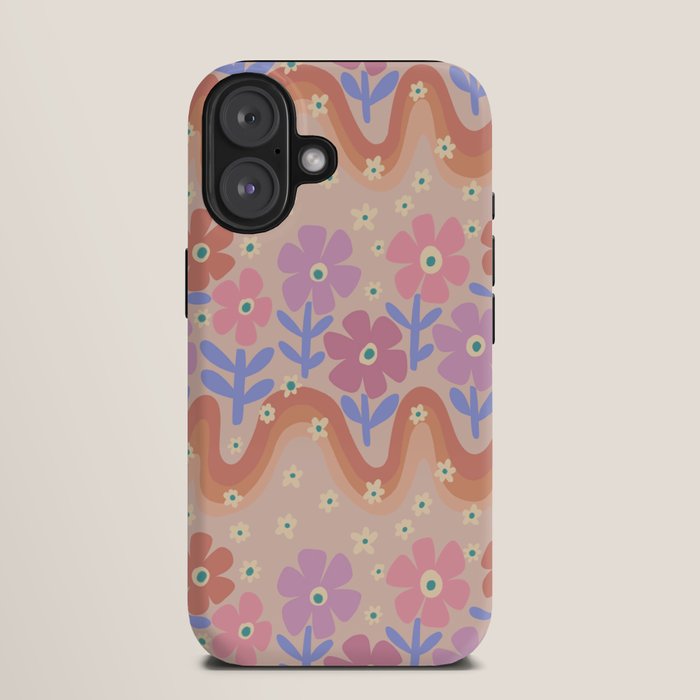 70s Retro Floral vibe iPhone Case