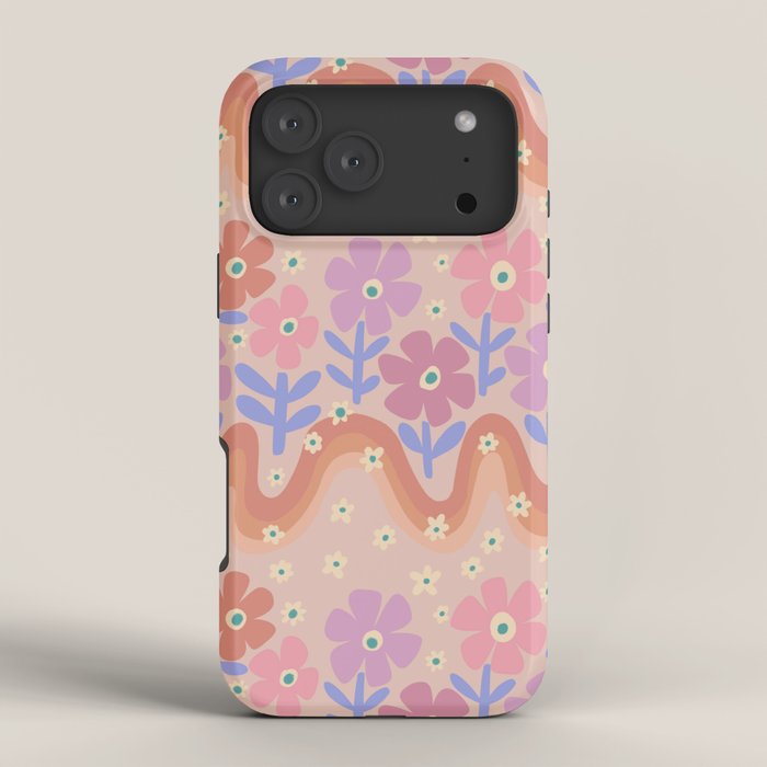 70s Retro Floral vibe iPhone Case