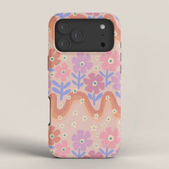 70s Retro Floral vibe iPhone Case