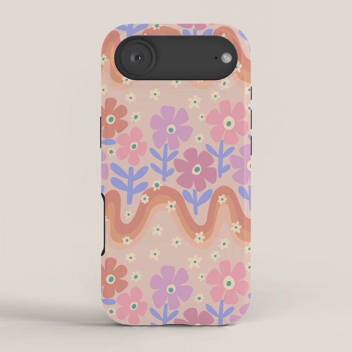 70s Retro Floral vibe iPhone Case