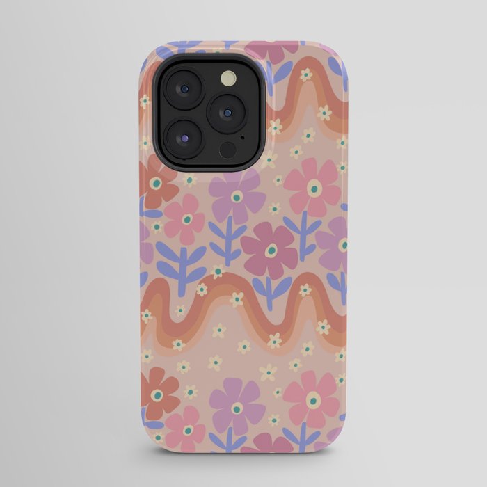 70s Retro Floral vibe iPhone Case