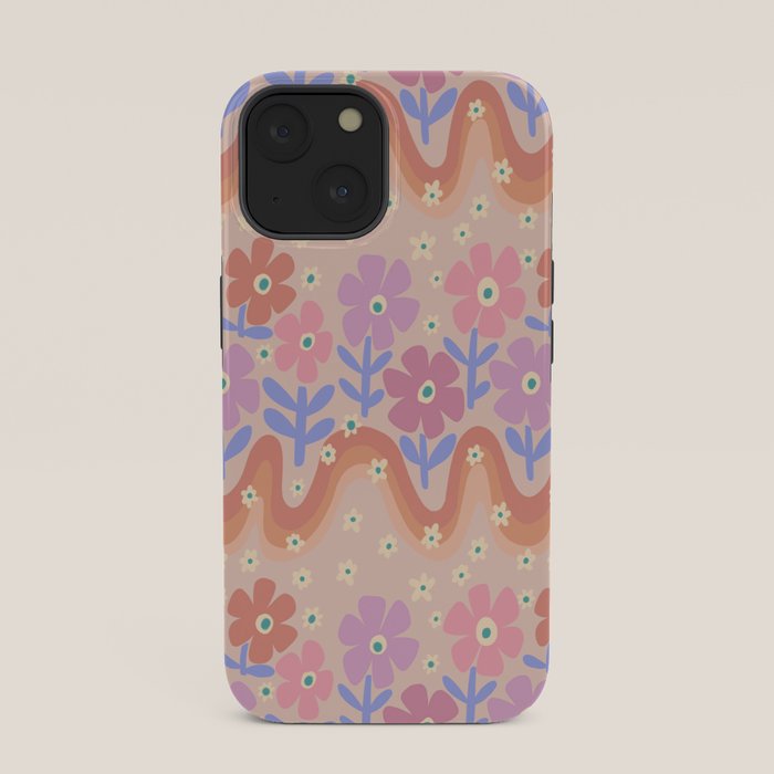 70s Retro Floral vibe iPhone Case