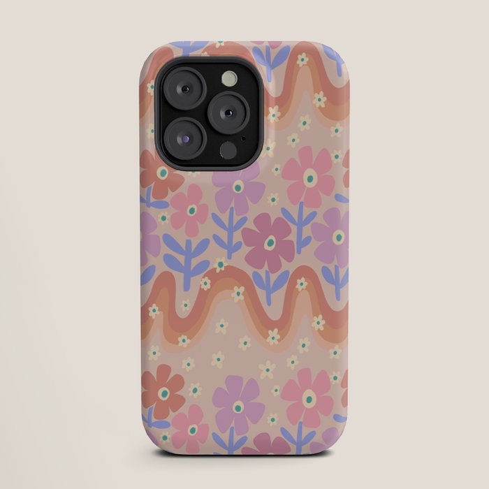 70s Retro Floral vibe iPhone Case