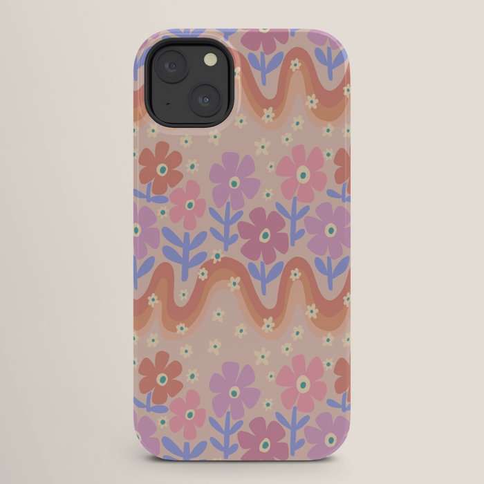 70s Retro Floral vibe iPhone Case