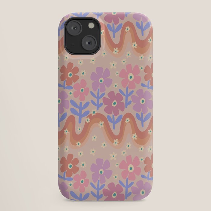 70s Retro Floral vibe iPhone Case
