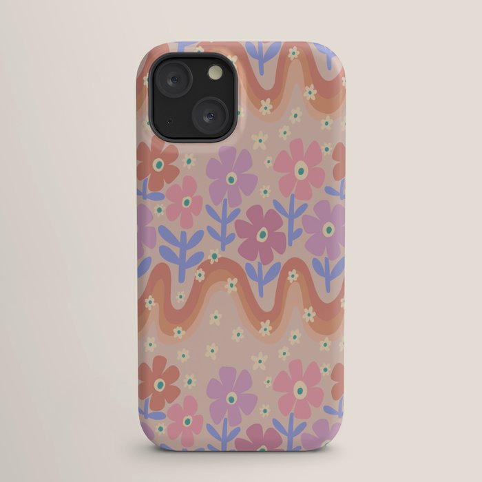 70s Retro Floral vibe iPhone Case