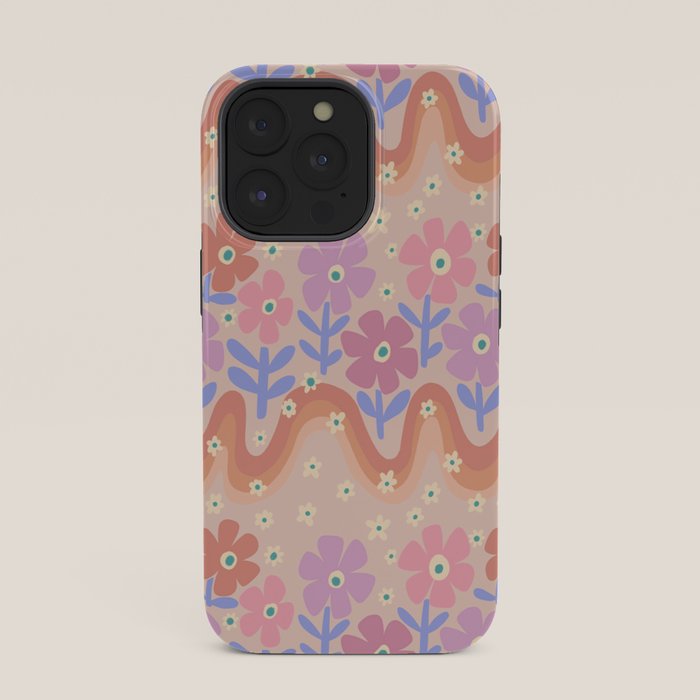 70s Retro Floral vibe iPhone Case