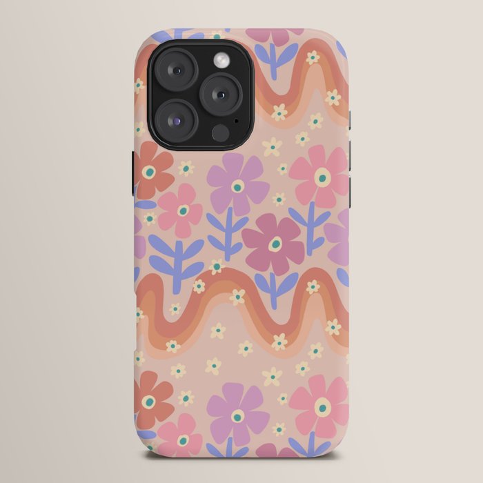 70s Retro Floral vibe iPhone Case