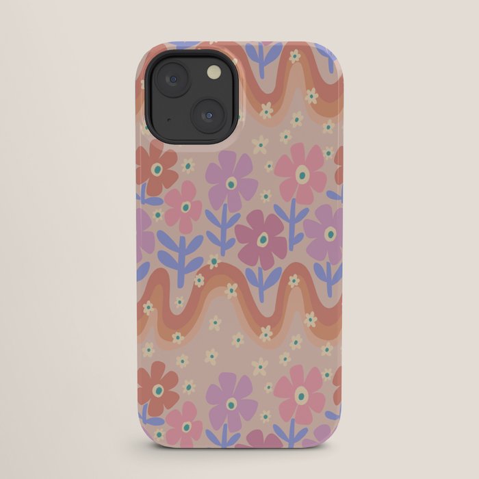 70s Retro Floral vibe iPhone Case