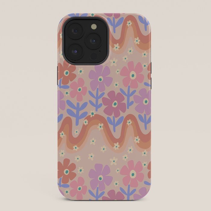 70s Retro Floral vibe iPhone Case