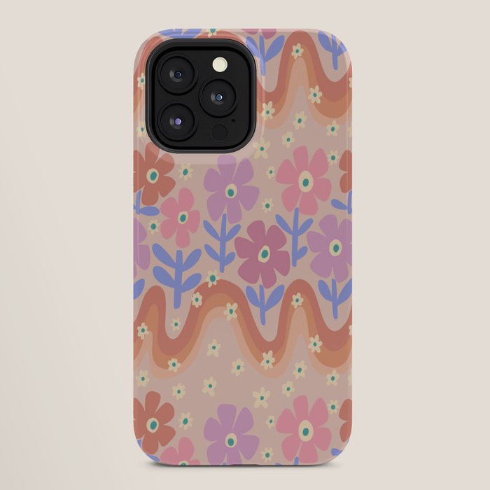 70s Retro Floral vibe iPhone Case